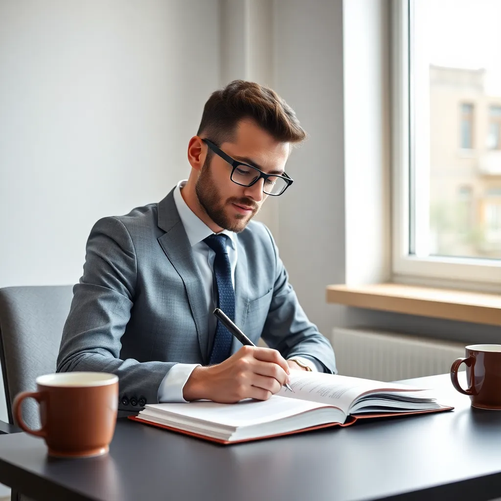 Nederlandse ondernemer die doelen opschrijft in notitieboek