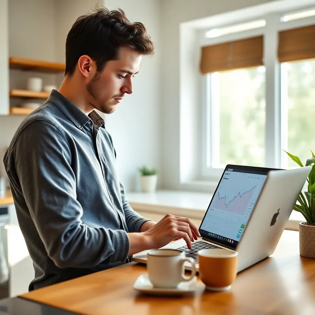 Persoon die financiële planning doet met notitieboek en tablet