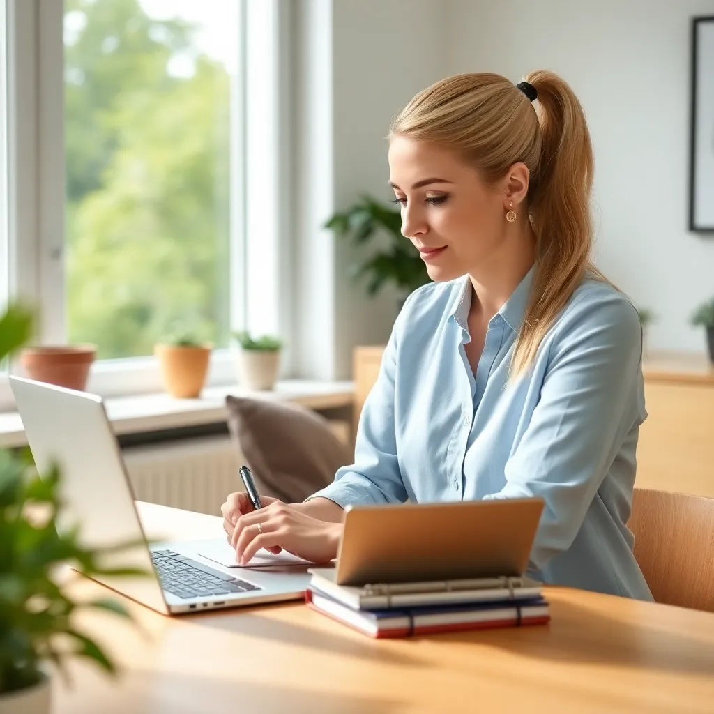 Nederlandse zakenman die financiële planning doet in modern kantoor